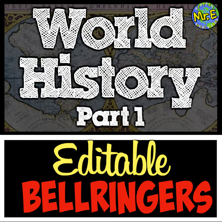 World History Digital Activity Homework Slides - 11 Sets World Ancient History