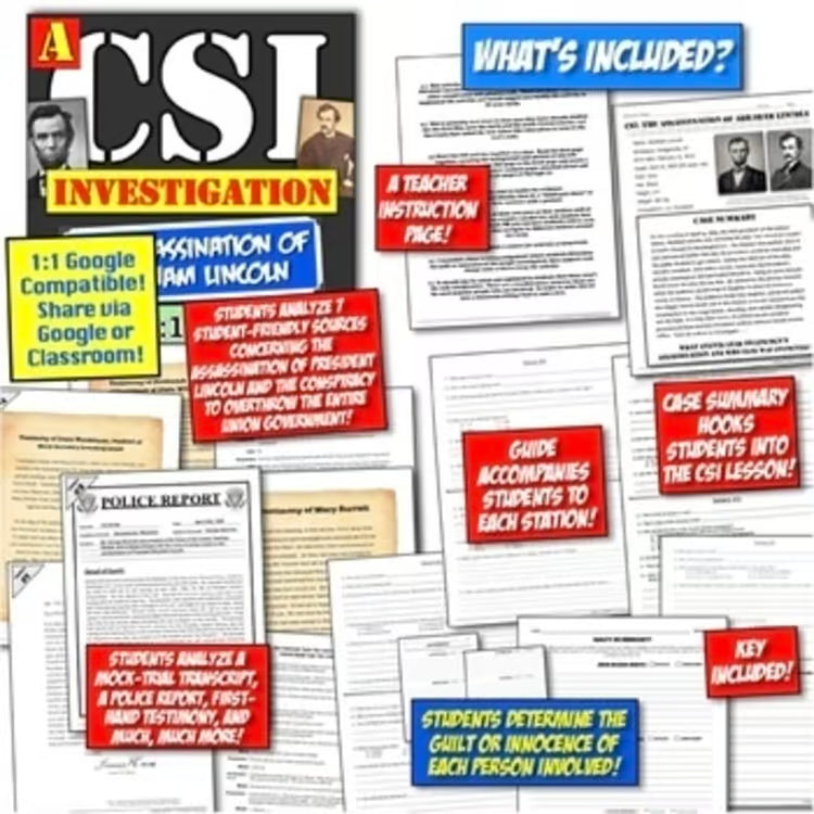 Reconstruction Era Unit: Worksheets, Activities, Black Codes, Jim Crow Laws