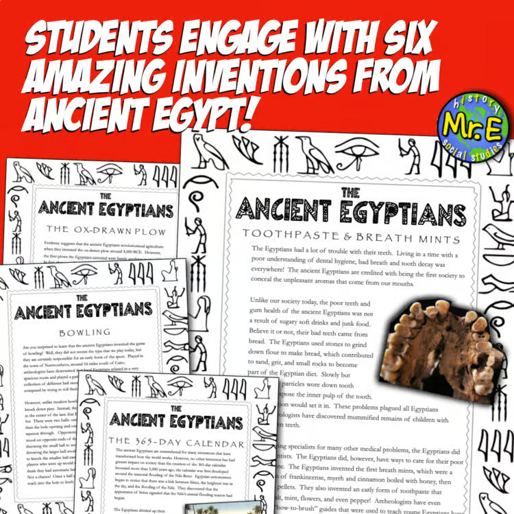 Ancient Egypt Inventions Activity Worksheet Stations for Egypt Achievements