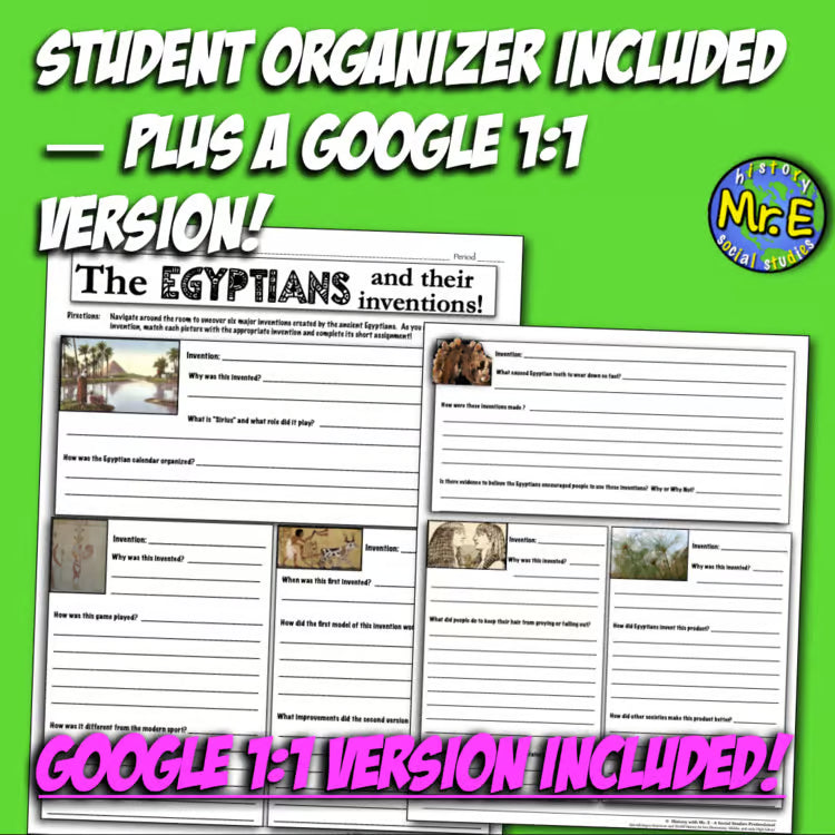 Ancient Egypt Inventions Activity Worksheet Stations for Egypt Achievements