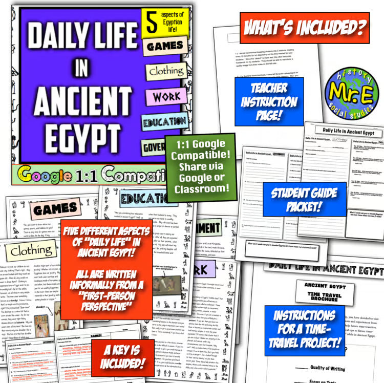 Ancient Egypt Mesopotamia Unit: Worksheets, Activities, Projects, King Tut