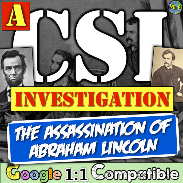 Abraham Lincoln Assassination Civil War Writing Project Reconstruction Era
