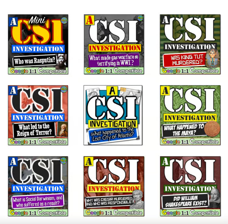 CSI World History Ancient Civilizations Activities: 9 World History Sets!