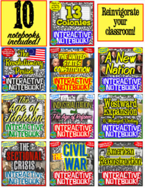 Social Studies American History Interactive Notebooks: Maps Worsheets Activities