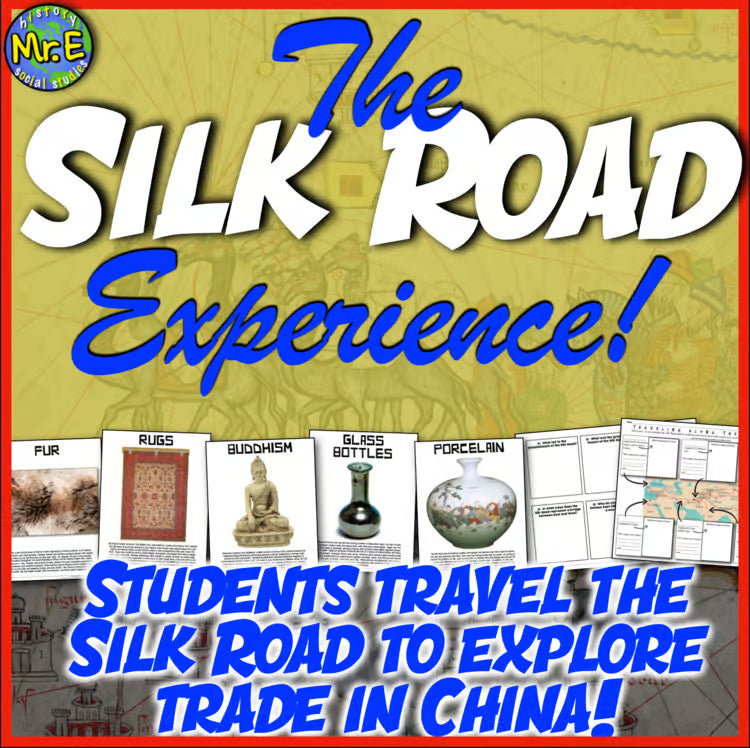 Ancient China Silk Road Student Activity and Travel Worksheet Lesson
