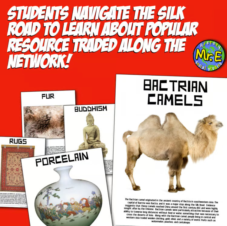 Ancient China Silk Road Student Activity and Travel Worksheet Lesson
