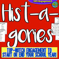 Histagories Review Back to School Activity Social Studies American World History