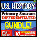 American US History Part 1 Differentiated Primary Sources Sets for US History