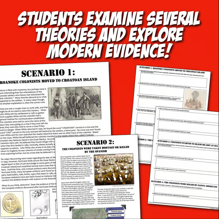The Lost Colony of Roanoke CSI Student Investigation