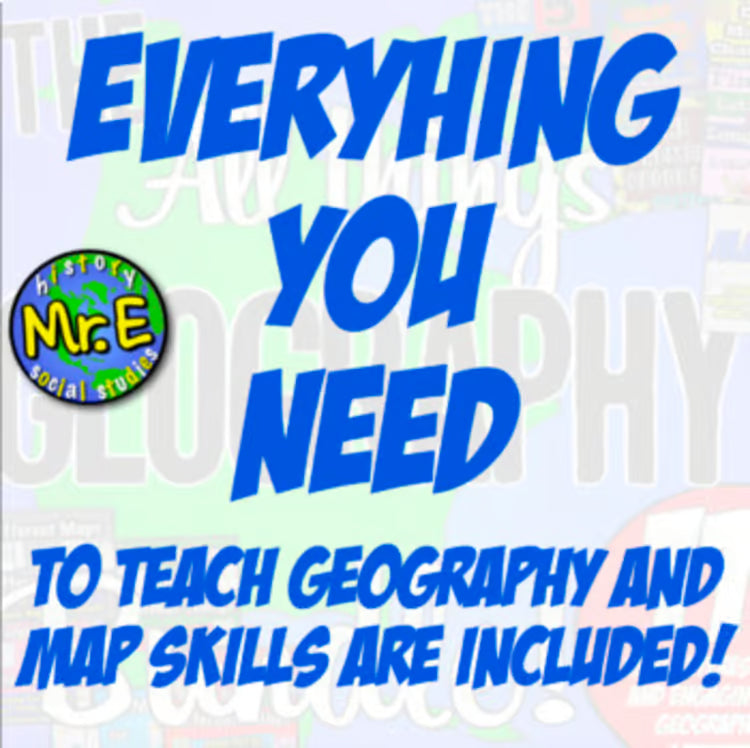 Geography Unit: Worksheets Activities Projects 5 Themes Maps Latitude Longitude