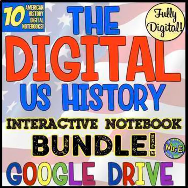 American US History DIGITAL Interactive Notebook Activities and Projects