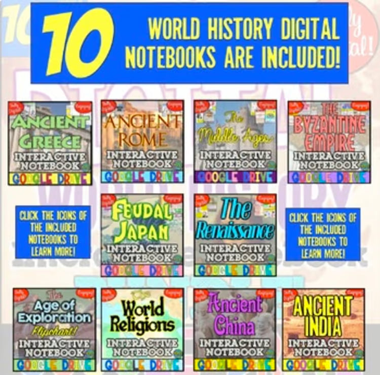 World History Ancient Civilizations DIGITAL Interactive Notebook Curriculum