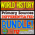 World History Ancient Civilizations Primary Sources Reading Passages Activities