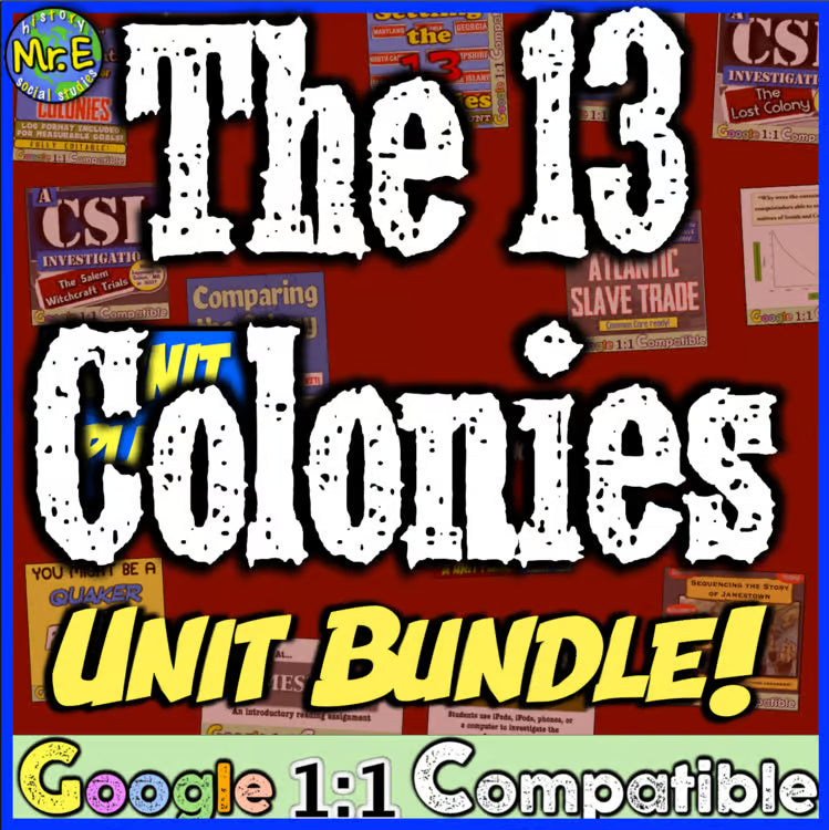 13 Colonies and Colonial America Student Activities Unit Bundle