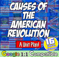 Causes of the American Revolution Revolutionary War Worksheets Activities Unit