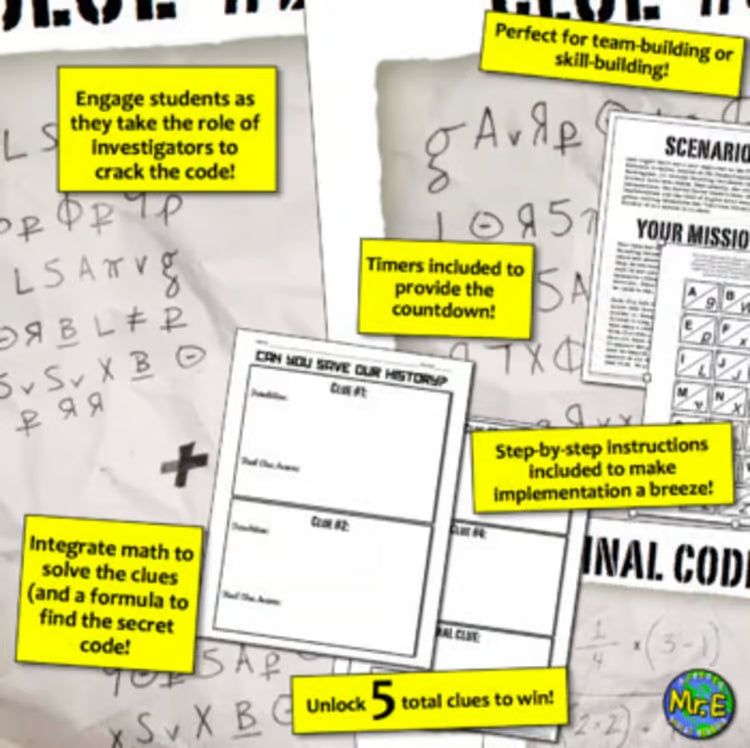 Constitution Declaration of Independence Escape Room Crack the Code