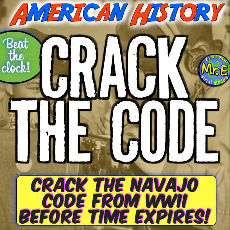 Navajo Code Talker World War 2 Escape Room Challenge Activity
