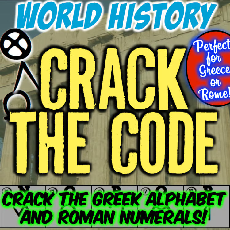 Ancient Greece Escape Room | Crack Greek Phoenician Alphabet+ Roman Numerals