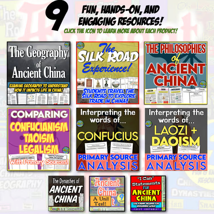 Ancient China World History Ancient Civilizations Activities and Resources Unit