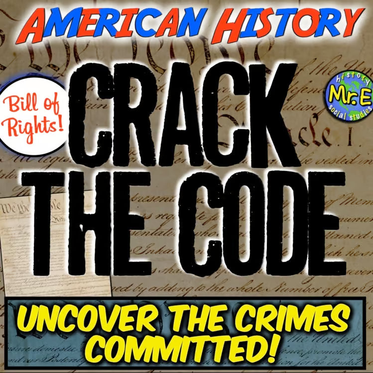 Bill of Rights Escape Room Activity | Determine the Bill of Right Amendment