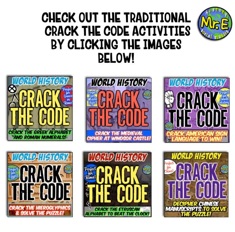 World History Escape Room Bundle | 6 Escape Room Activities for World History