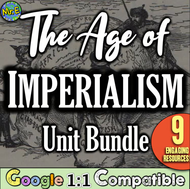 Imperialism Unit: Activities, Projects, Worksheets, Zulu Boer Wars, Darwinism
