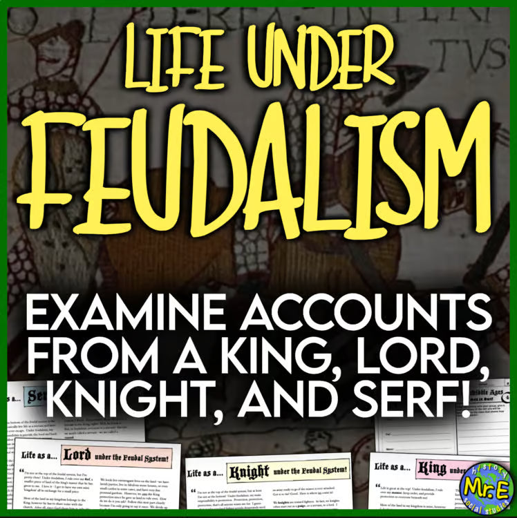 Middle Ages and Feudalism Activity | King Lord Knight Serf Readings Middle Ages