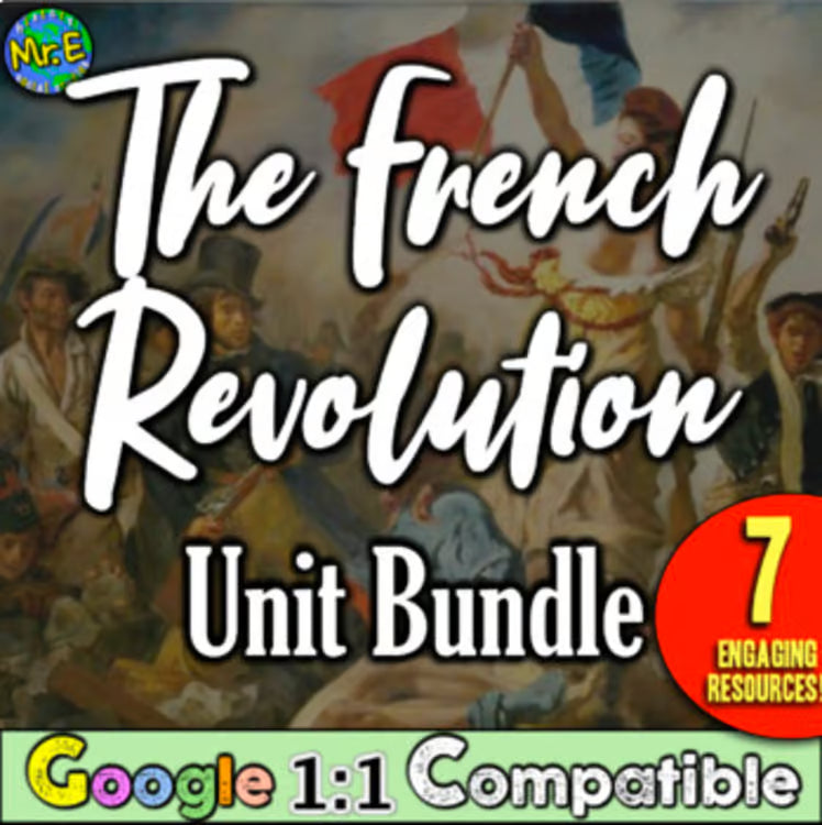 French Revolution Unit: Activities, Projects, Worksheets, Rise of Napoleon