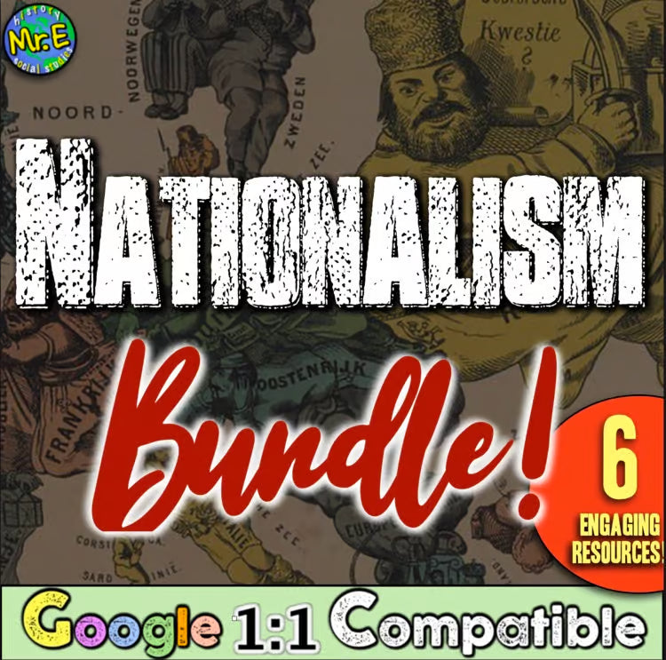 Nationalism Unit: Worksheets, Activities, Italy and Germany, European Conflict