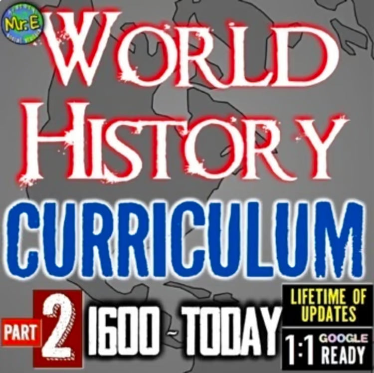 World History Curriculum Part 2: Units, Projects, Activities, Worksheets