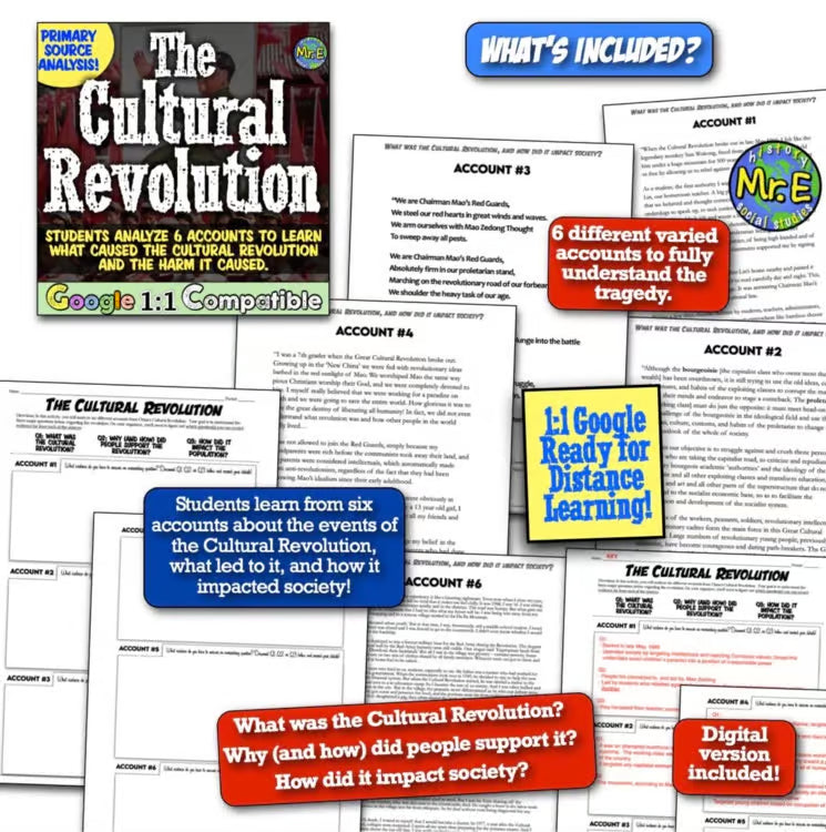 China and India Revolutions Unit: Map Zedong Gandhi Activities Worksheets