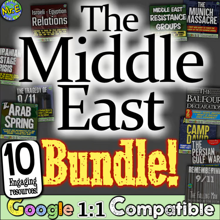 Middle East Unit: Activities, Worksheets, Israel, Hamas, Egypt, 9/11