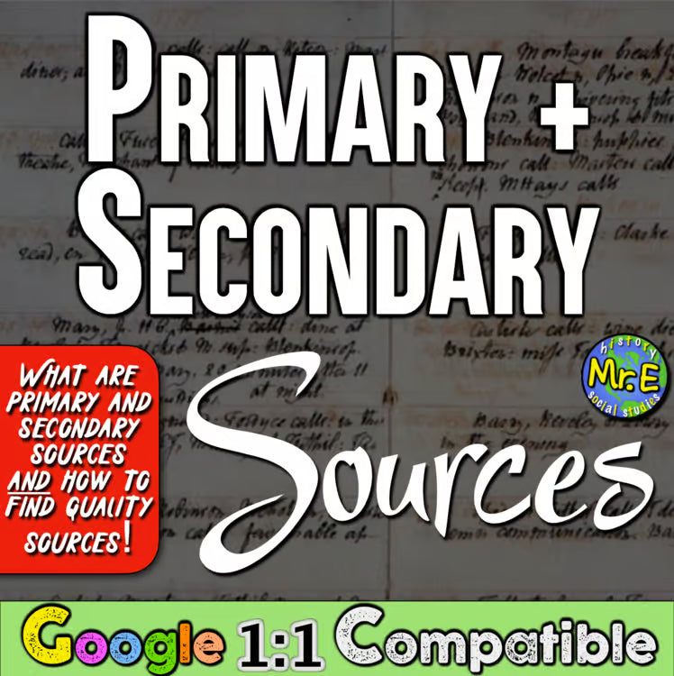 Primary and vs Secondary Source Activity | Where does information come from?