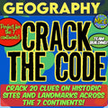 World Geography Escape Room | 20 Clues on Continents, Landmarks, Historic Sites