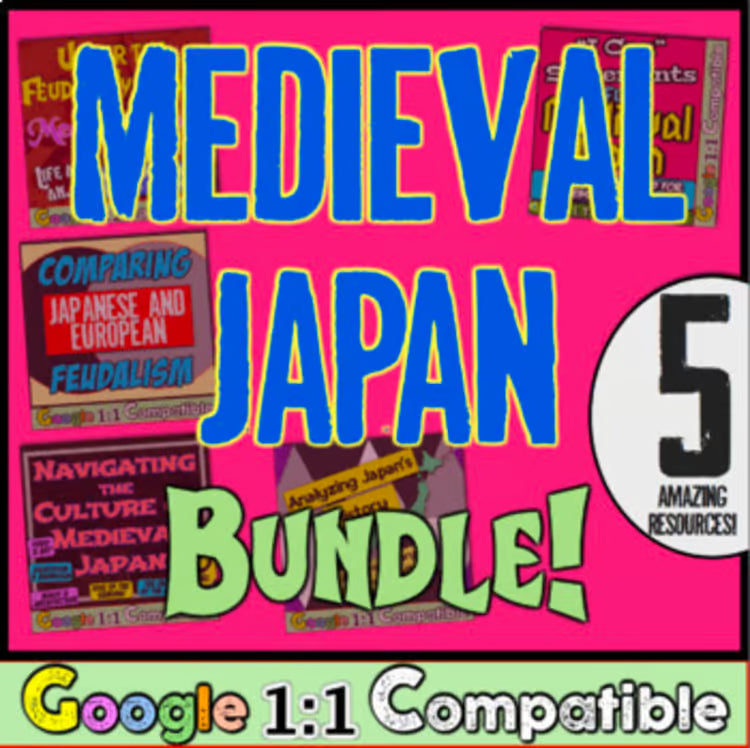 Medieval Feudal Japan Unit: Activities, Worksheets, Feudalism, Samurai, Culture