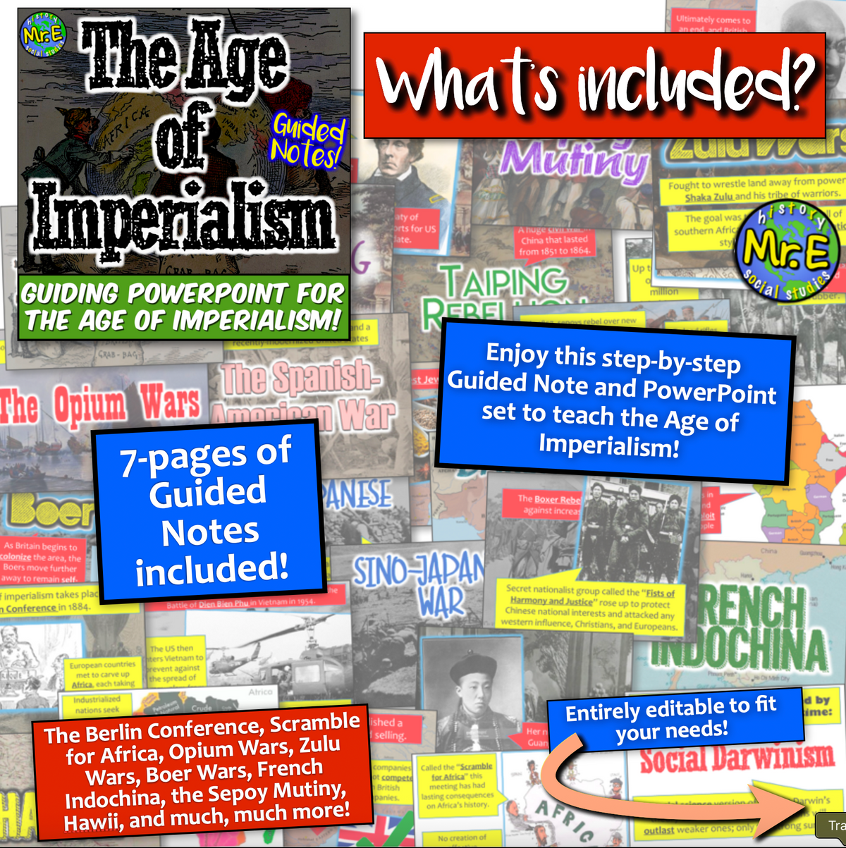 World History Part 2 Modern PowerPoint Notes Set: Activities Notes Worksheets