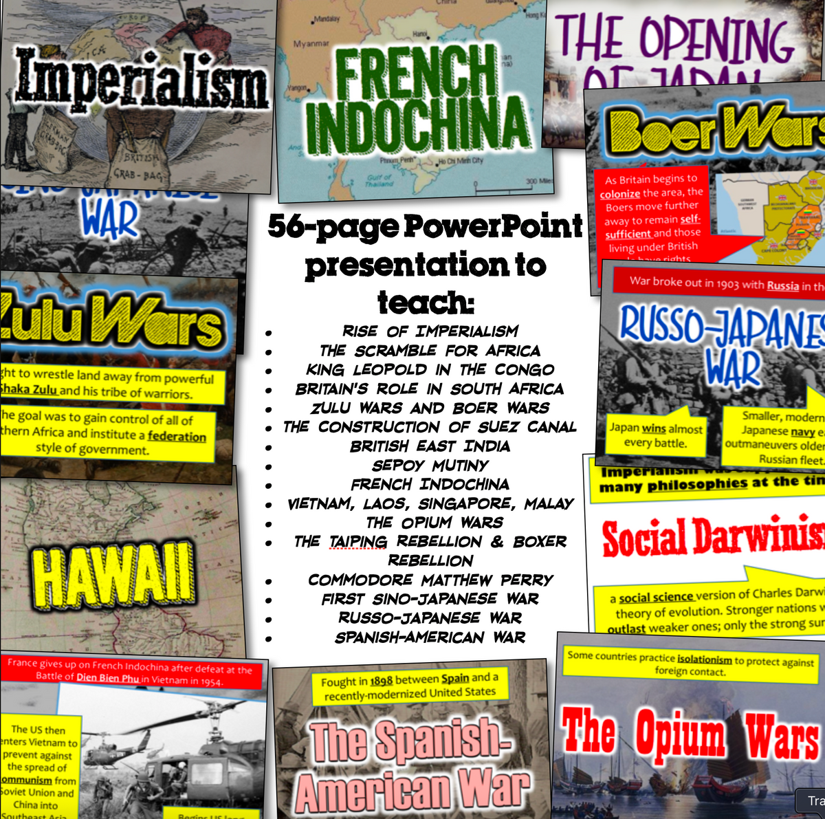 World History Part 2 Modern PowerPoint Notes Set: Activities Notes Worksheets
