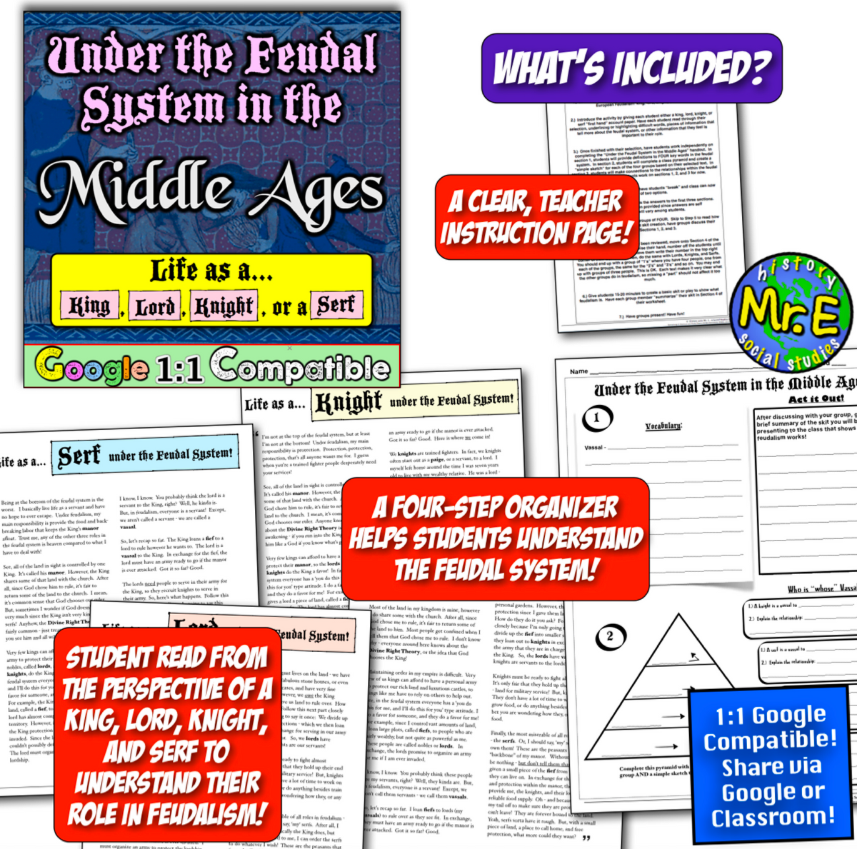 Middle Ages Medieval Europe World History Unit: Activities Feudalism Worksheets