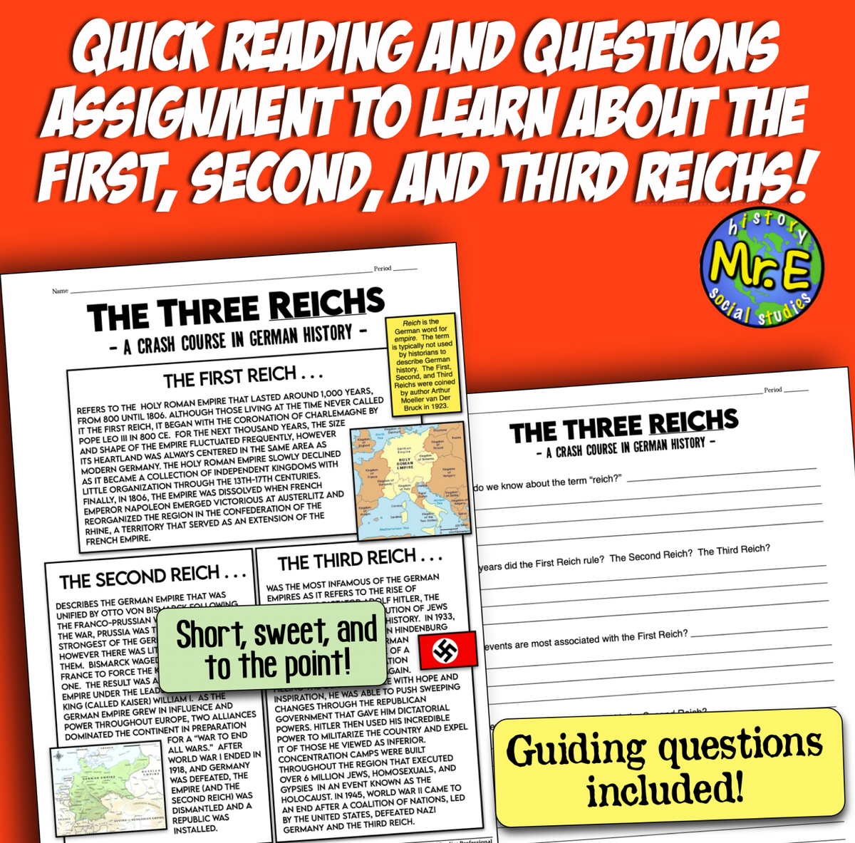 Nationalism Unit: Worksheets, Activities, Italy and Germany, European Conflict
