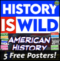 American History Classroom Bulletin Board Posters: 5 Free Posters!